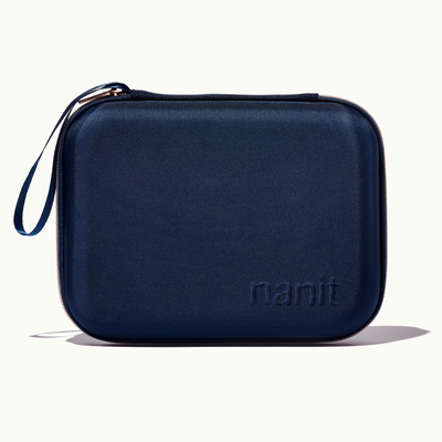 blue travel case