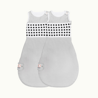 2 nanit pebble gray breathing wear sleeping bag front view #color_pebble gray