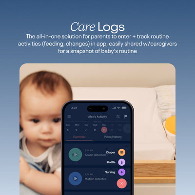 Image of Care Logs - The all-in-one solution for parents to enter + track routine activities (feeding, changes) in app, easily shared w/ caregivers for a snapshot of baby's routine